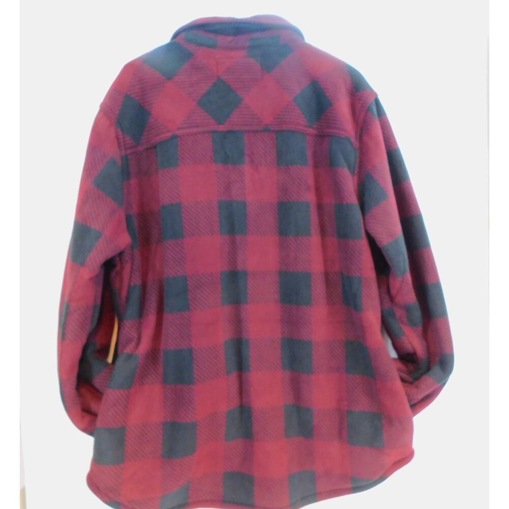 Weatherproof Men's Sherpa-lined Shacket Shirt Jacket in Tawny Port Red New - Picture 4 of 8